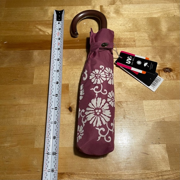 NWT Japan 35" Small/Petite Folding Umbrella - Compact 12" Travel Size - Picture 7 of 7